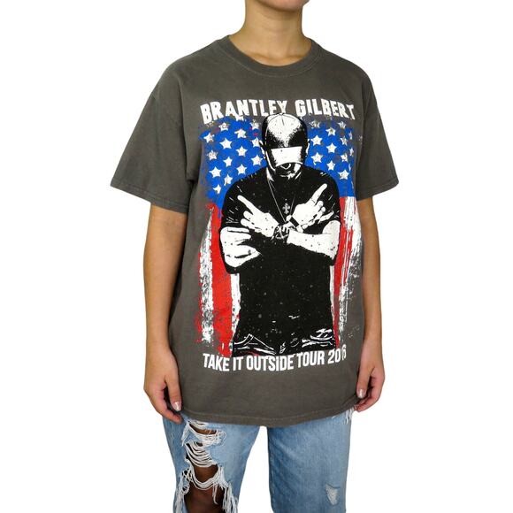 Brantley Gilbert Take It Outside Tour Band Tee Medium Crewneck Country Concert - Picture 1 of 5